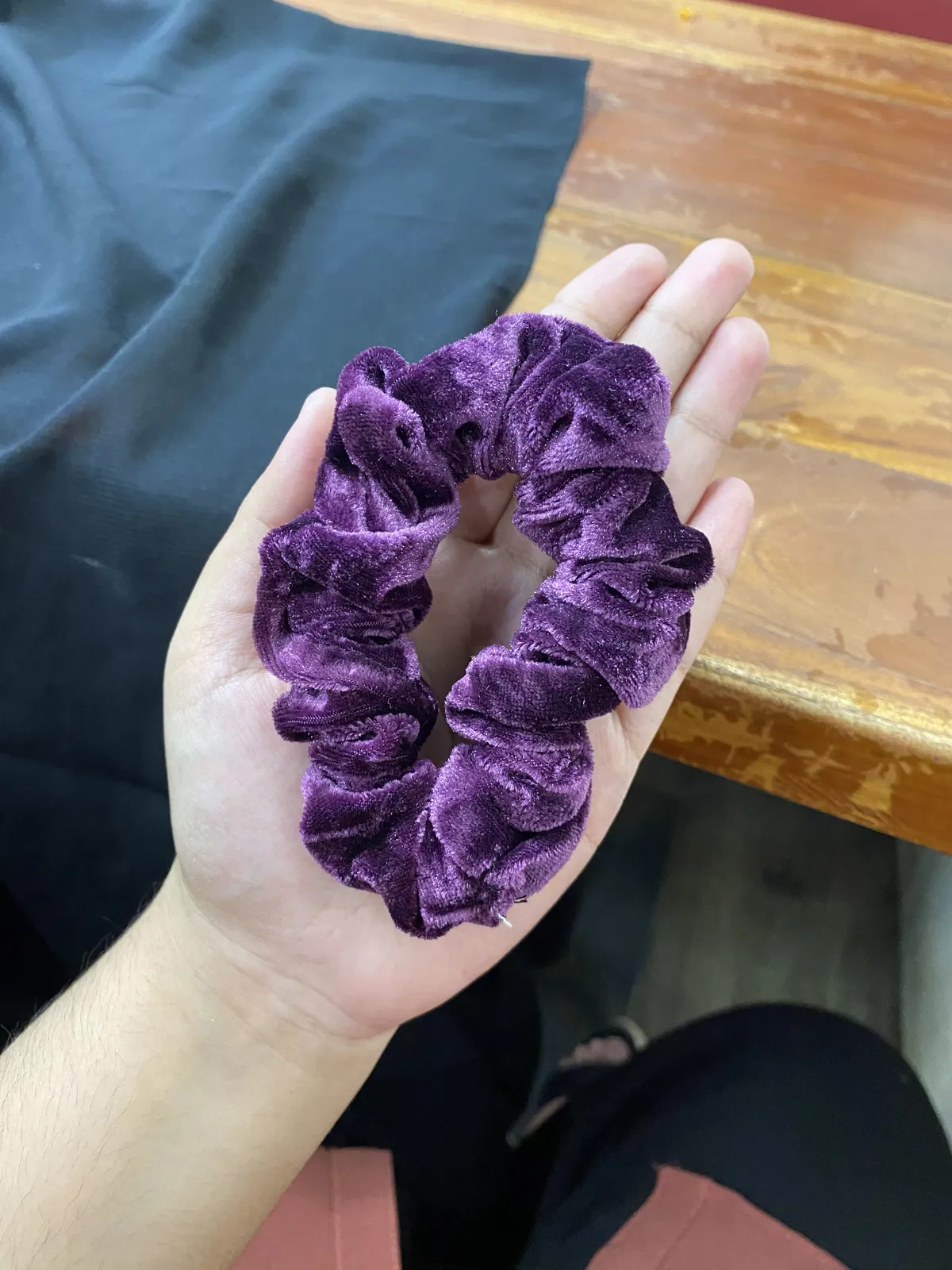 Silk-Style Scrunchie Hair Band - Assorted Colors thumbnail 3