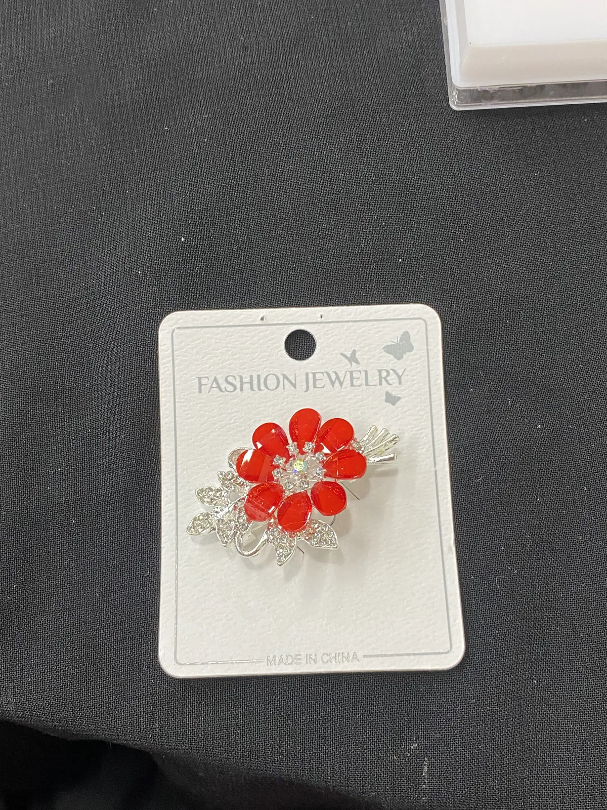 Crystal Flower Brooch Pin - Assorted Colors thumbnail 4