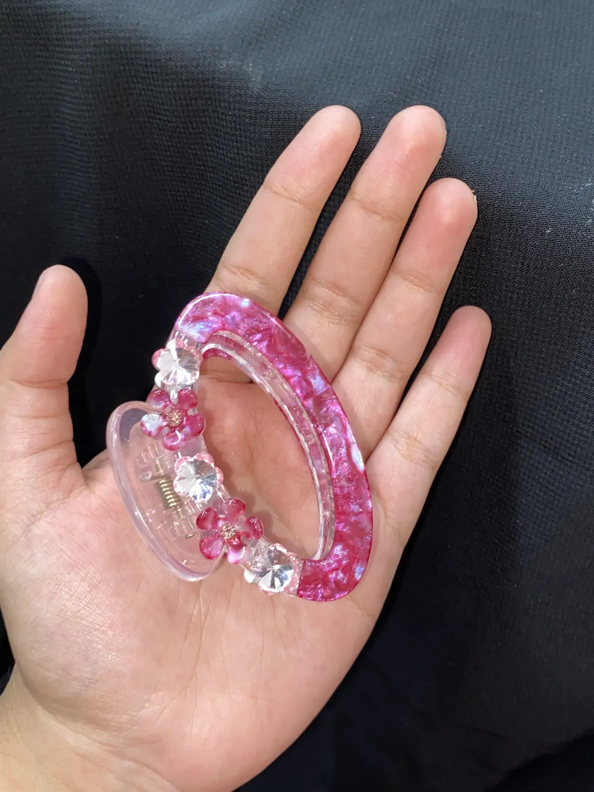 Crystal Floral Hair Claw Clip - Assorted Colors thumbnail 8